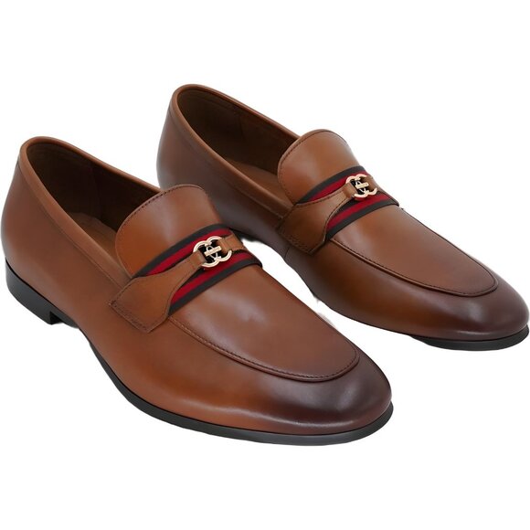 ALDO Leopaul Dress Slip-On Loafers Cognac Brown Men's US 8 - Picture 4 of 6